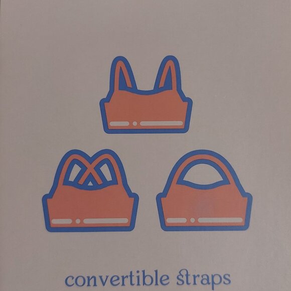 Junior Bra Convertible 32A MD Marbled pink Green 3 sets of straps 2053M - Picture 6 of 6